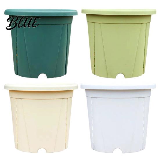 Durable Balcony Herb Planters Resin Flowerpot with Drainage Holes And Saucer Breathable Plant Pot for Indoor Outdoor High Efficiency Nutrient