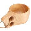 Wooden Milk Cup Smooth Handle  Cup Comfortable  Grip Salad  Mug  Table Use