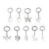 Silver Animal Charm Keychain Versatile Jewelry Wallet Purse Accessory For Women Car Keys or Handbag Decoration