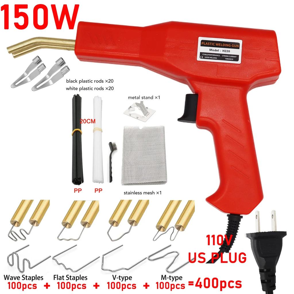 150W Plastic Welding Hot staplercar Bumper Repair Kit Hot Stapler Welding Repair Machine welding Gun