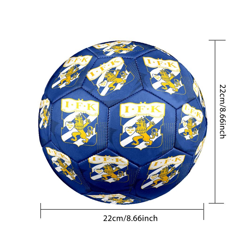 Ifk Lion Crest Emblem Size 5 Soccer Ball,Indoor/Outdoor Suitable for Training Matches Tournaments Practice Games Perfect Gift for Fan