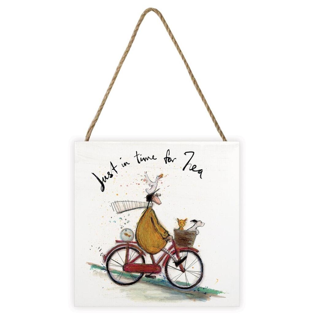 Sam Toft Just In Time For Tea Wooden Plaque