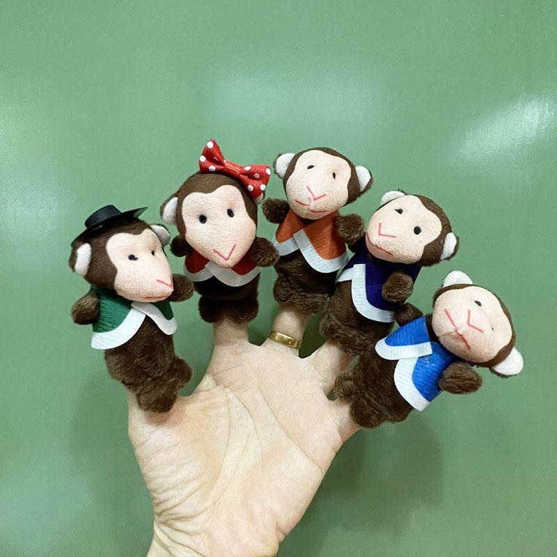Monkeys Little Seven Animal Plush Finger Doll Small Mini  Souvenir Collection
