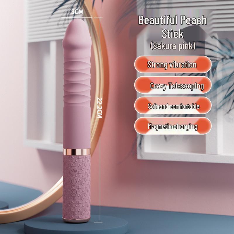 Women's Vibrating Massage Wand with Telescopic Motion and Stimulating Functions
