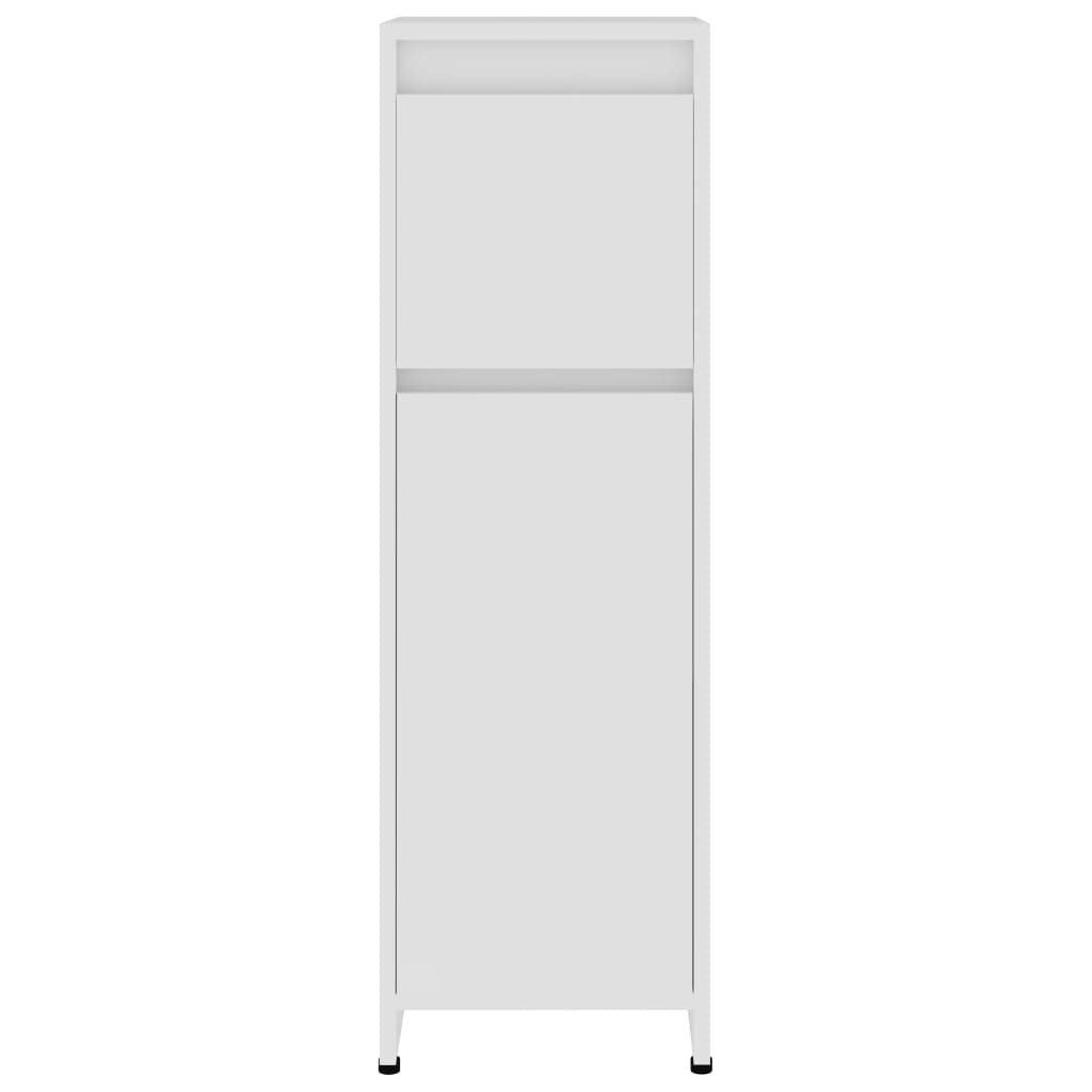 3 Piece Bathroom Furniture Set White Particleboard