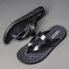 Mode Sommer Neue Designer Zehensandalen für Herren Mode Lässig Krokodilmuster Outdoor Wasserdicht Sandale Schwarz Leder Hausschuhe Schuhe Mann