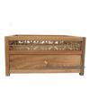 Small Walnut Wood Curio Shelf: Desktop Teacup Holder and Coffee Table Display Rack