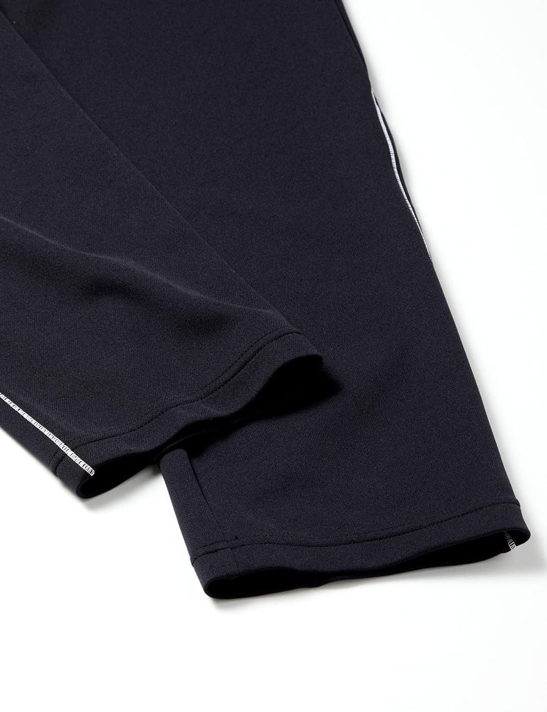 Mizuno Training Wear Size 32MD9125 Warm-Up Pants, Standard, Moisture-Wicking, Quick-Drying, Unisex, Black/White, XS,