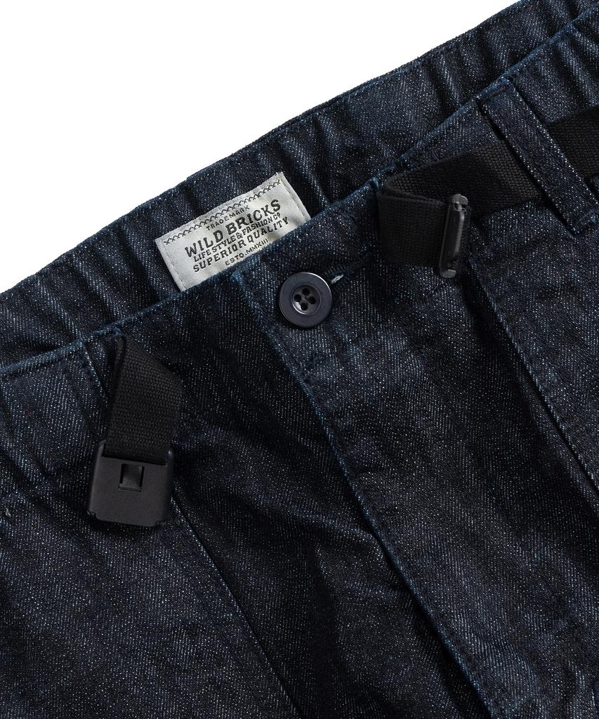 Waildeubeuligseu Bs Belted Fatigue Pants (Denim)