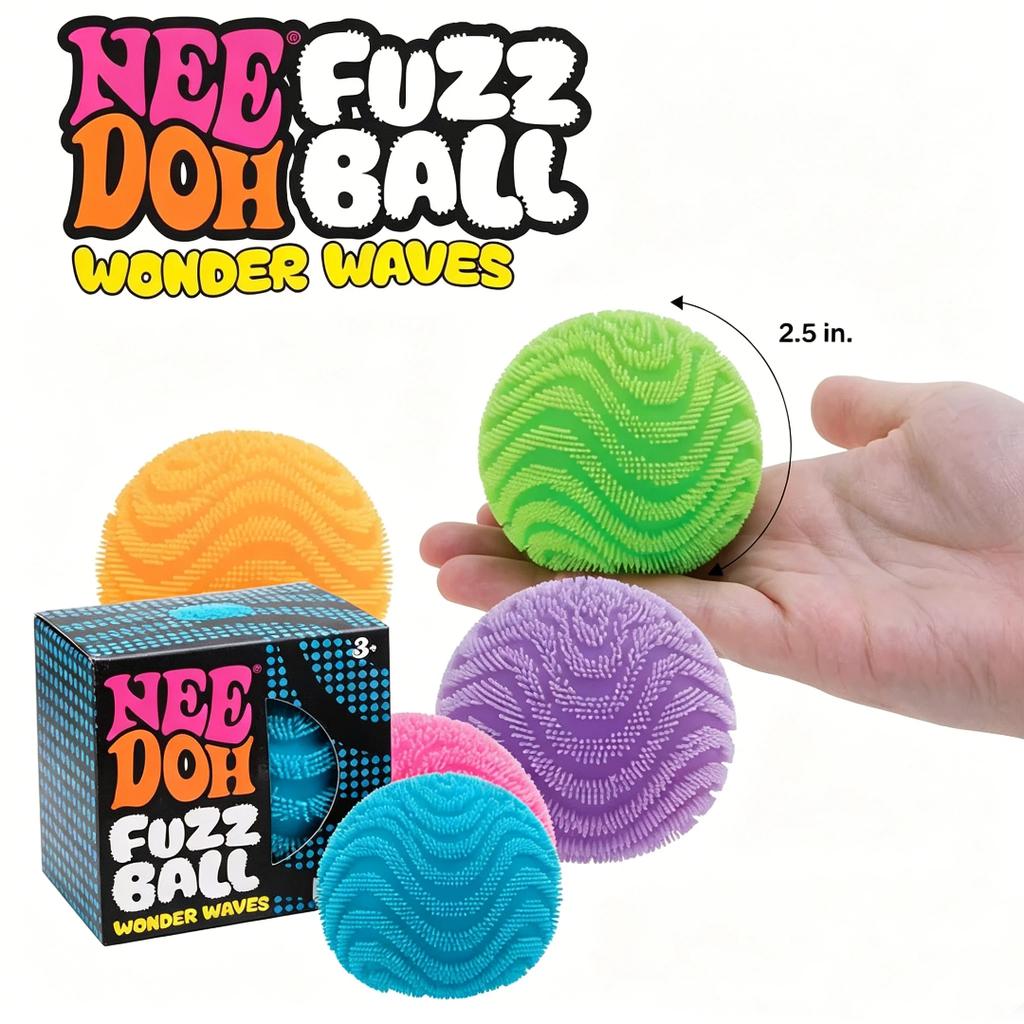 Schylling NeeDoh Fuzz Ball Series Hračky na odbourání stresu Vhodná stolní dekorace pro lidi pod tlakem Zábavný měkký antistresový míček