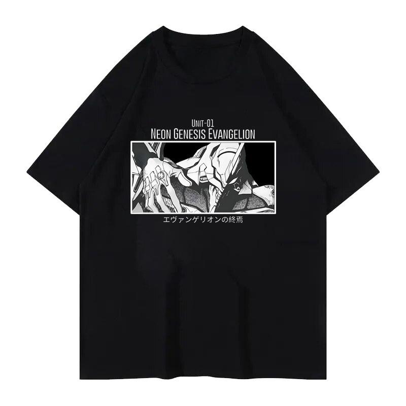 

Neon Genesis Evangelion Shinji Asuka Unisexga Panel Graphic TShirt Anime Streetwear 100 Cotton Oversized Tee for Daily Wear L