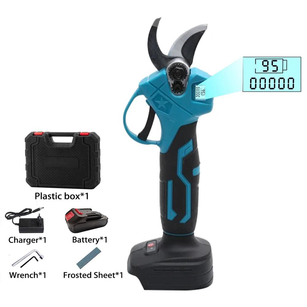 Borstelloze elektrische snoeischaar Tuingereedschap Snoeischaar Draadloze elektrische tuinschaar met LED-display Fit Makita 18V batterij