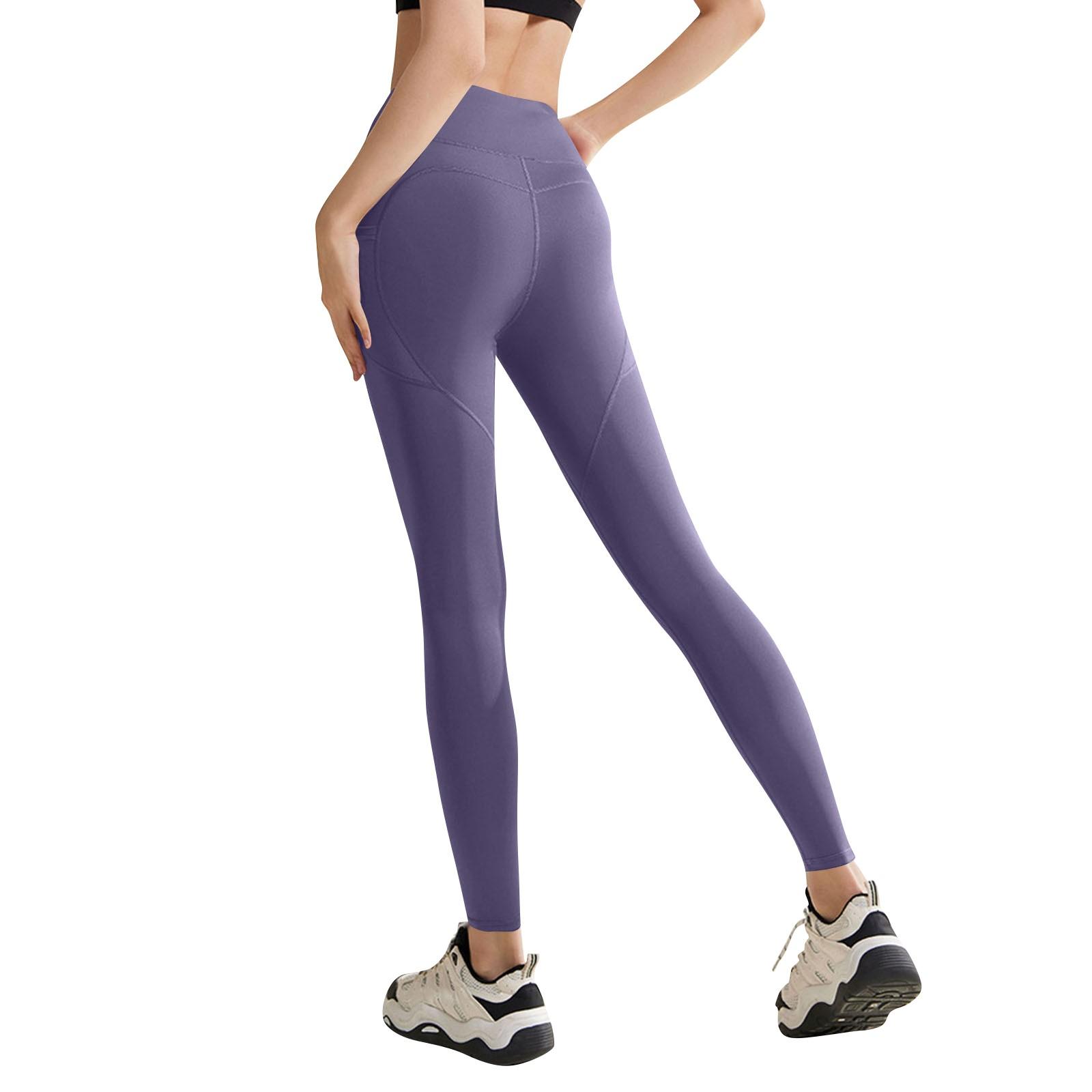 

Жіночі штани для йоги Легінси для жінок Штани для йоги з високою талією Легінси для тренувань Лосіни XL фіолетовий
