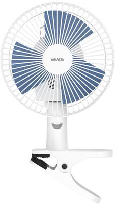 YAMAZEN YCS-EK181(A) 18cm Clip-on Desktop Fan, Compact, Left and Right Oscillating, Two-Level Fan Speed, Slide Switch, Blue
