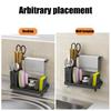 Kitchen Sink Caddy Organizer 304 Stainless Steel Sponge Soap Brushes Dispenser Holder with Rag Rack