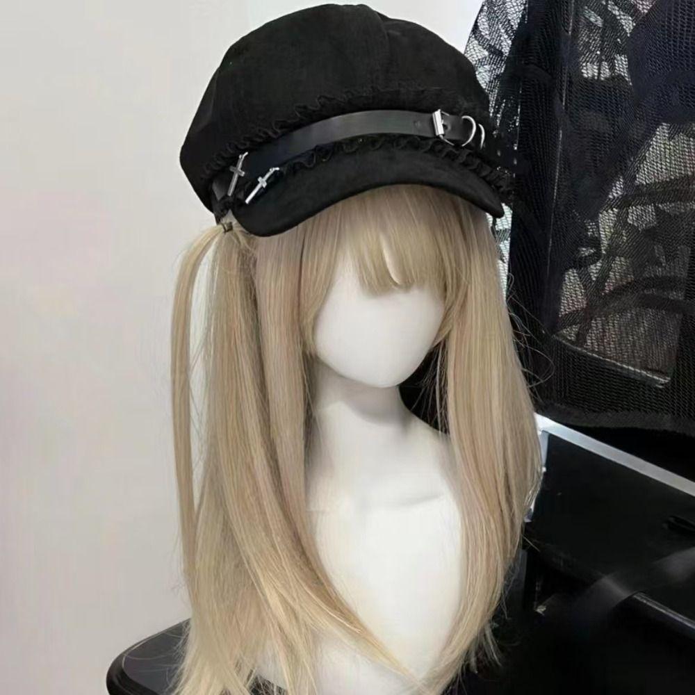 Sweet Cool Style Women's Y2k Hats Bowknot Painter's Cap Harajuku Octagonal Hat  Adult Teen
