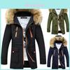 Luxurious Mens Trench Coat With Fur Hood Warm Winter Parka For Outdoor Adventures