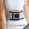 Back Brace Grey Lumbar Support Belt M Breathable Polyester Fiber with Steel Pad Back Support for Home Sport Office