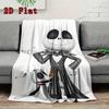 The Nightmare Before Christmas Jack 2D Flat Pattern Flannel Blanket High Quality All Seasons Warmth and Comfort Perfect for Christmas Gifts.