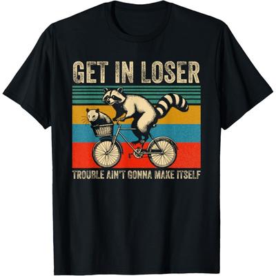 TcSerEinlO Wer rein kommt, hat Pech, das macht sich nicht von selbst Waschbär Opossum T-Shirt