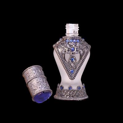 8mL Arabian Style Antiqued Metal Arabian Style Essential Oil Bottles Refillable Perfume Bottles Decoration Gifts
