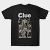 Men Black Print T-shirt Clue Movie Fans Art No-Cut Transfer Paper Print Cotton Tshirt