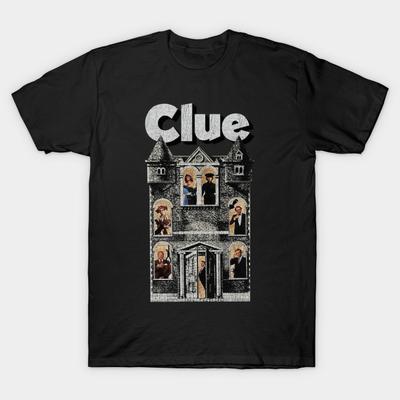 Asian Size Men Print T-shirt Clue Movie Fans Art No-Cut Heat Transfer Print Cotton Tshirt