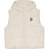 MLB Logo Letter Pattern Outdoor Casual Zip-Up Hooded Vest Unisex Vest Beige 3ADVB1046-43CRD