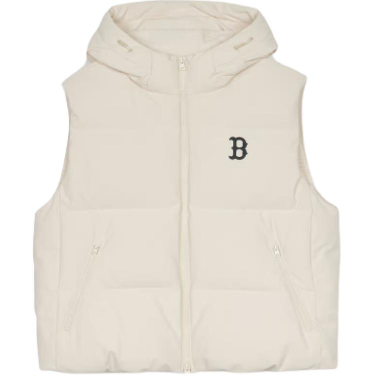 MLB Vests Unisex Apricot Hooded Non detachable Thickened And Fleece Lined Other 3ADVB1046-43CRD XS