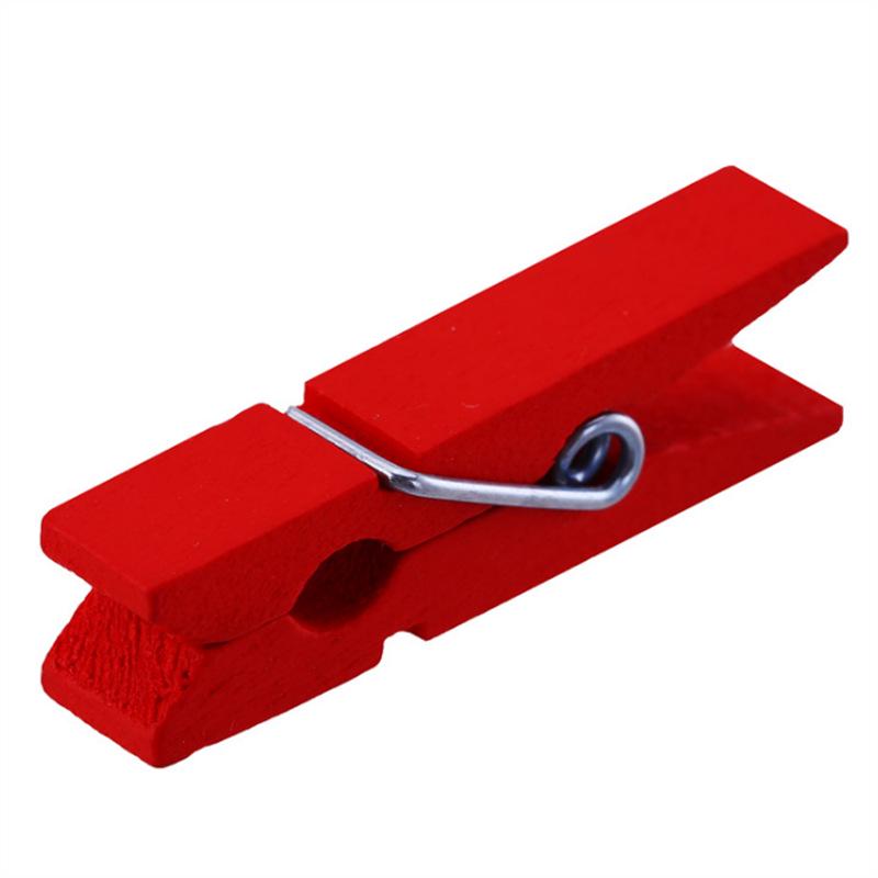 Mini Cartoon Wooden Clips with Hemp Rope, Natural and Colorful Spray-Painted, 3.5*0.7