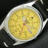 JAPAN VINTAGE REFURBISHED SEIKO 5 AUTOMATIC MENS YELLOW DIAL WATCH A444632-1
