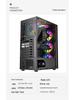 RGB Gaming Desktop Case with Side Window and Colorful Light Strip