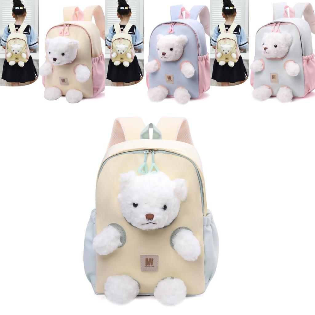 Preschool Kids Backpack With Soft Plush And Functional Baggage For School Use
