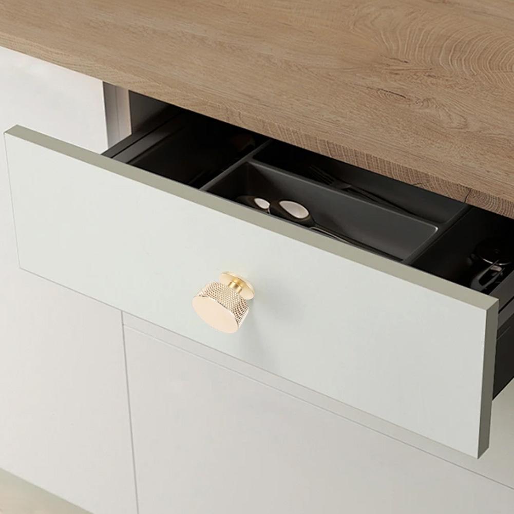 10 PCS Cabinet Handles Single Hole Kitchen Cupboard Knobs Knurled Cabinet Door Knobs and Handles Drawer Pulls Furniture Hardware