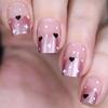 24pcs Valentine's Day Press On Nail with Star Designs Short Square False Nail French Tip for Any Occasion Easy To Apply