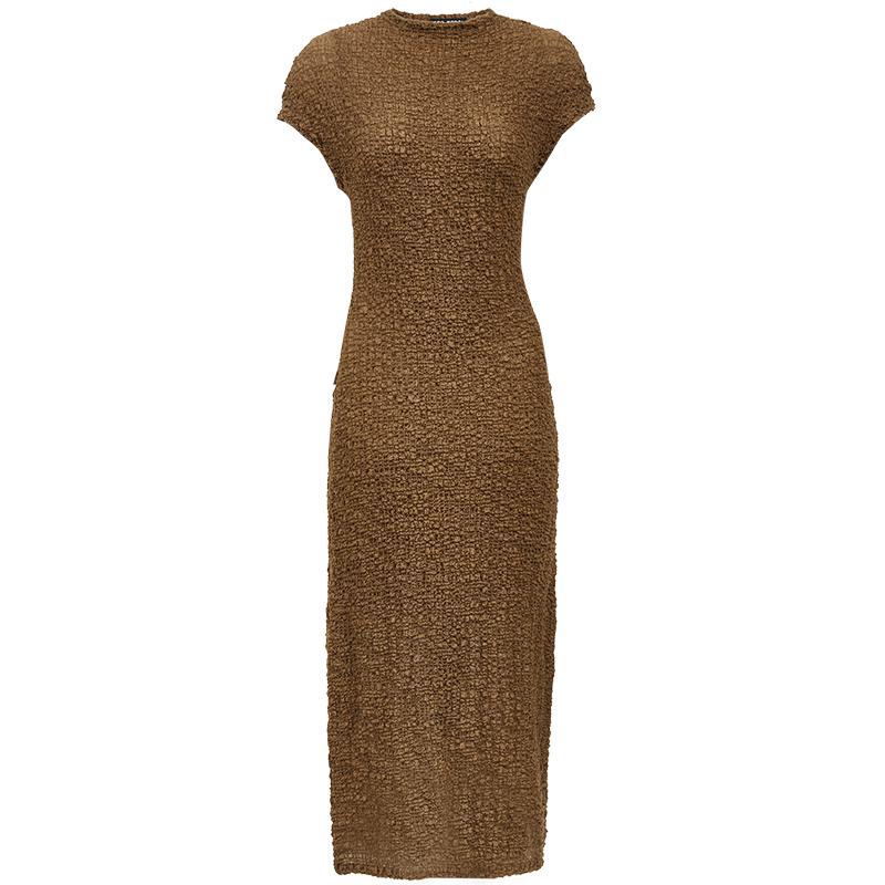 

VEROMODA 2025 Summer Lyocell Blend Half-High Collar Slim Dress M