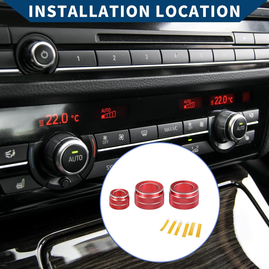 Hihaha B-MW Compatible with F10 2011-2016 AC Air Conditioner Radio Volume Control Switch Knob