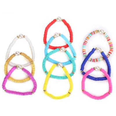 10pcs Bracelet Faux Pearl Colorful Fashionable Personality Women Bracelet Jewelry Gift