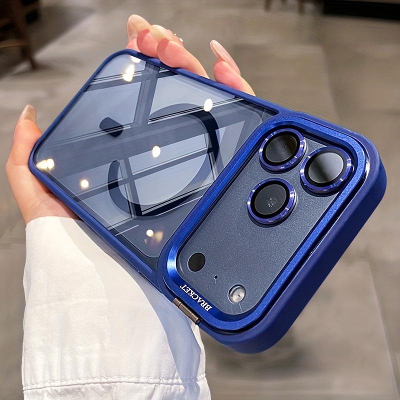 Transparent Magnetic Bracket Phone Case For For Iphone 17 16 1 14 13 Pro Max 16Pro 17Pro Lens Protection Holder Stand Cover