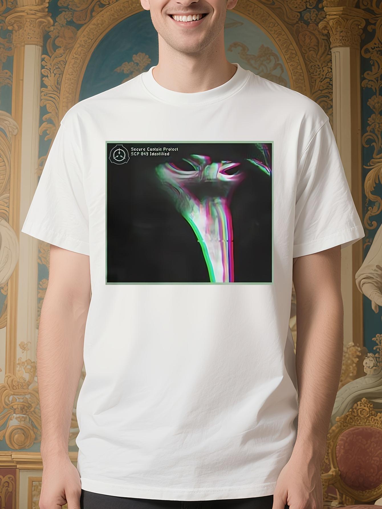 Medieval Plague Doctor Graphic Tshirt - White Tee with Ne... XXL