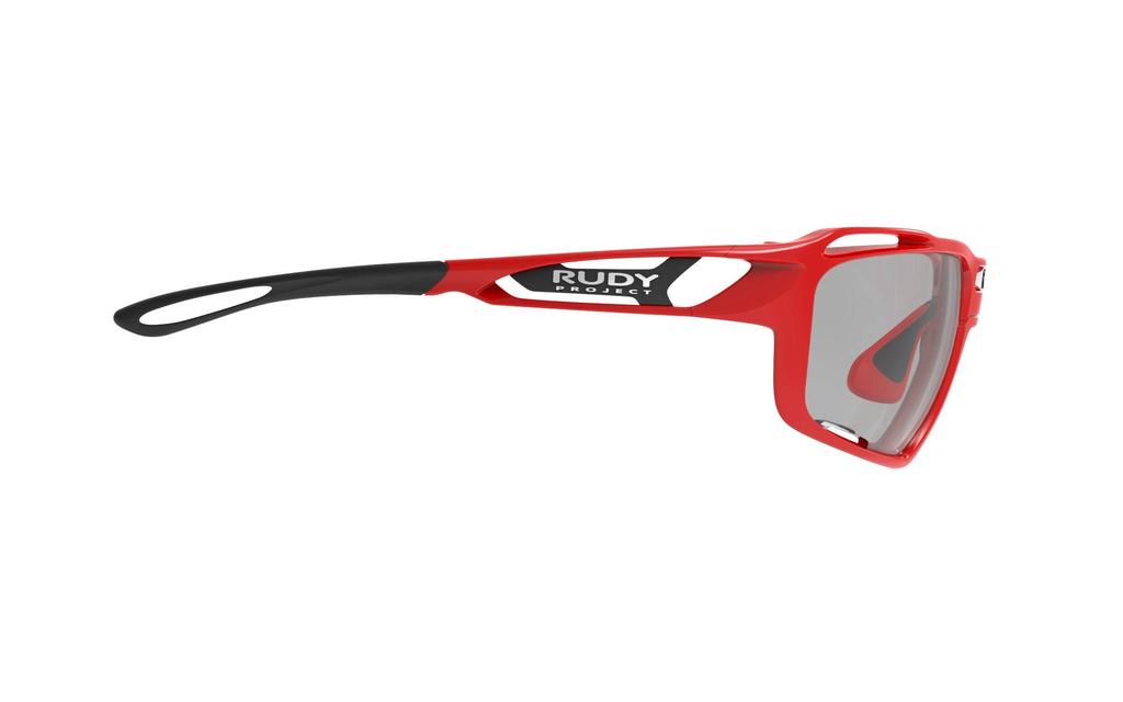 RUDYPROJECT SINTRYX Sportsonnenbrille für Straße und Rot-Feuer-Rahmen mit Impact X2 Photochromer Schwarzer Linse Fahrräder, Radfahren, Marathons, Joggen,