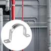 6 Pcs 4inch Rigid Pipe Strap,Two Hole Stainless Steel Strap U Bracket, Widened Tube Strap Tension Clip Assortment Kit Heavy Duty Pipe