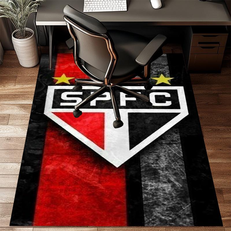 Pau-lo Fc Emblem Printed Office Carpet Chair Cushion Entryway Rug, Rugs for Living Room, Bedroom Christmas gifts