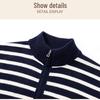 Hengyuanxiang Striped Zip-Up Knit Cardigan