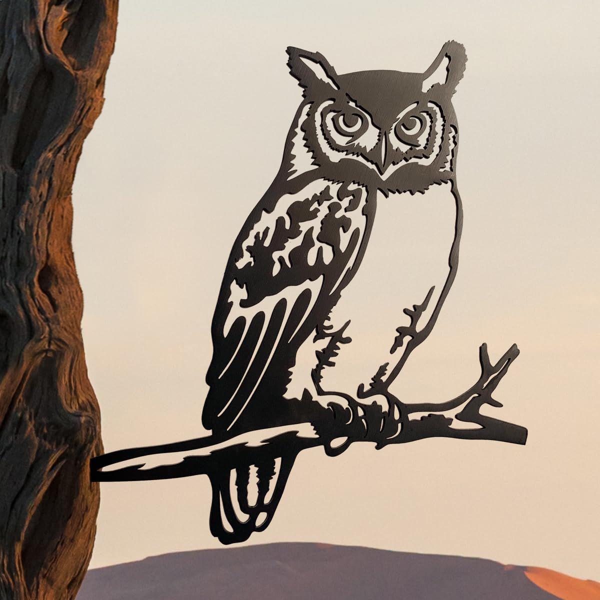 Металлическая садовая декорация «Белоголовый орлан» для улицы - Арт-статуя для двора Black