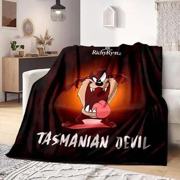 Cartoon Tasmanischer Teufel Decke Leichte Warme Überwurfdecke Weiche Niedliche Großmaul Decken Für Wohnzimmer Schlafzimmer Kinderzimmer