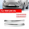 2 PCS Chrome Front Bumper Lower Trim Strips 735455056 735455057 Car Accessories For Fiat 500 2007-2015