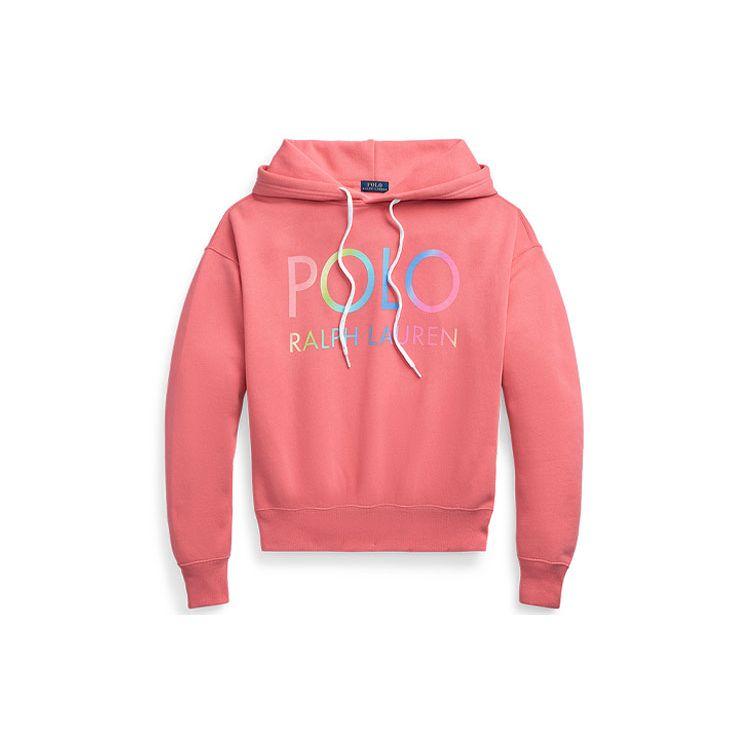 Polo Ralph Lauren SS21 Свитшот женский флисовый пуловер с градиентным логотипом-буквой Розовый WMPOKNINFB20044-670 XS