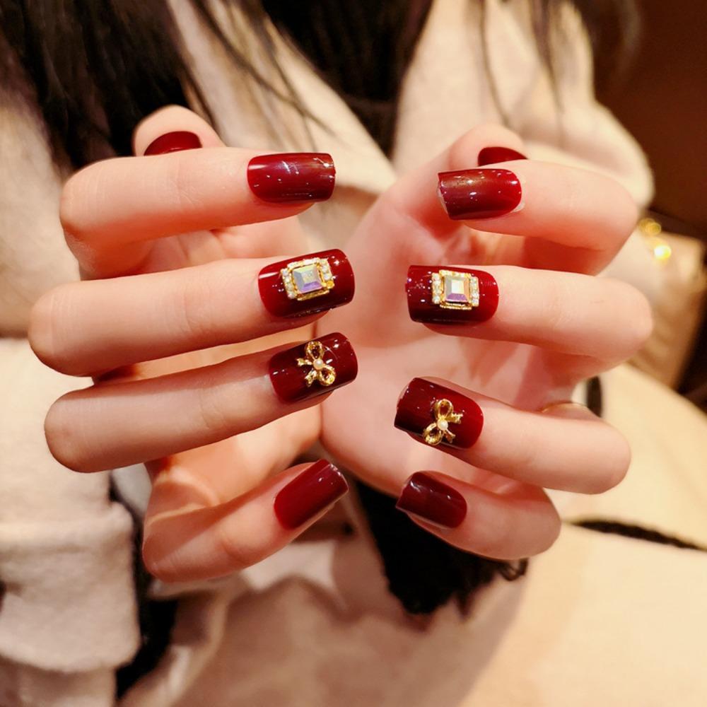 

Носимый маникюр, французские накладные ногти, полное покрытие, пресс для ногтей, водонепроницаемые накладные ногти для девочек