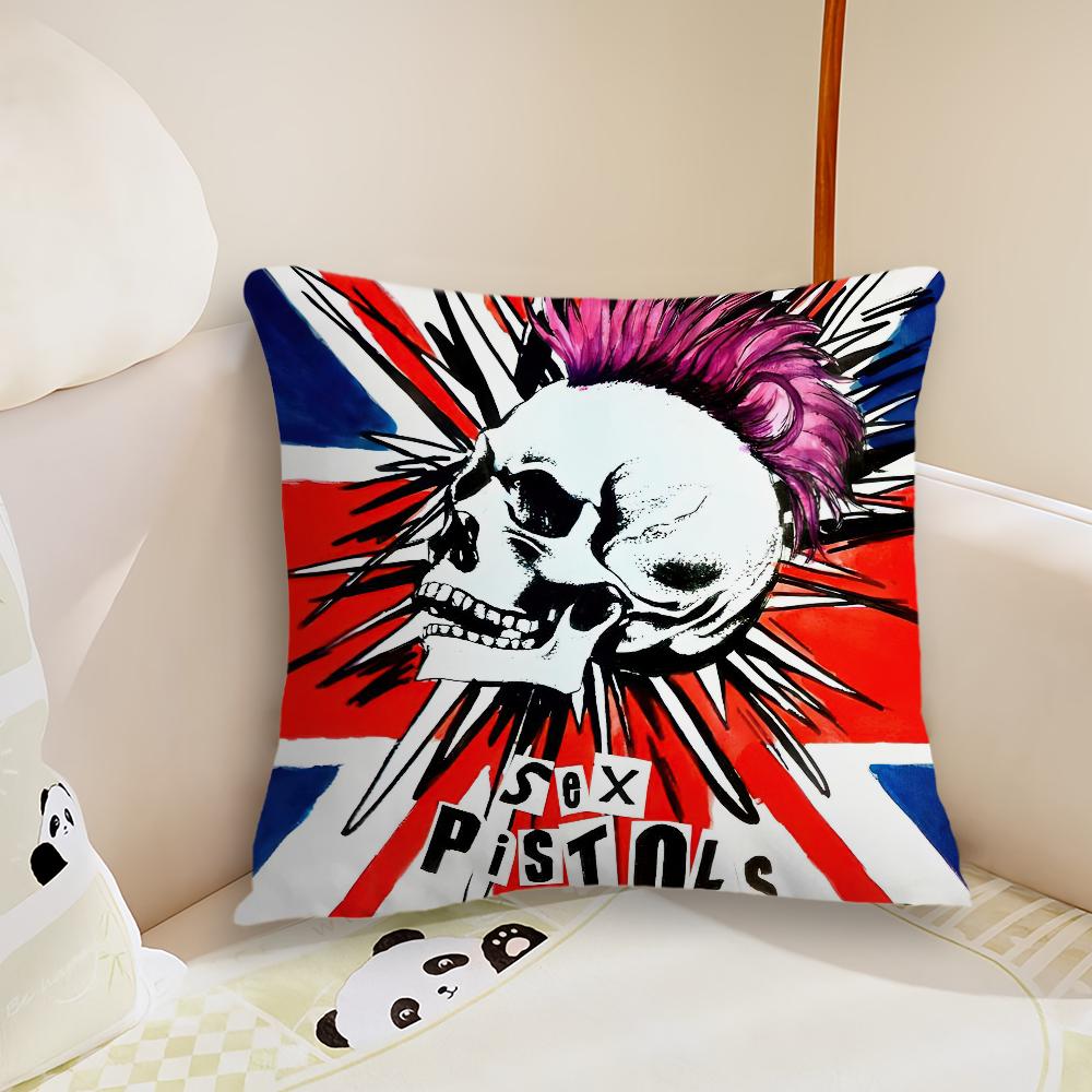 Rock Band S-Sex P-Pistols Pillow Case Living Room Sofa Cushion Cover Suitable For Home Bedroom Room Decoration